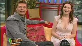 Anne Hathaway Sexy — On-Air with Ryan Seacrest